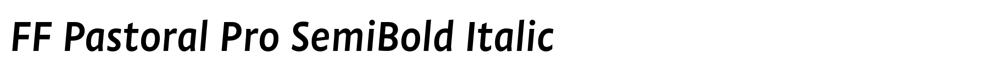 FF Pastoral Pro SemiBold Italic image